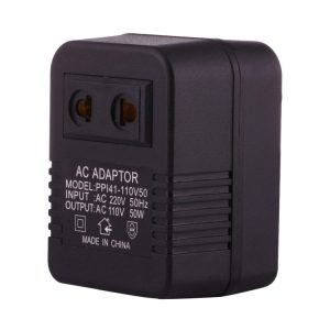 Power Adapter: 220V to 110V 50W, EU/US Plug to US, Portable & Efficient