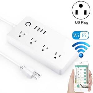 Smart 4-Port WiFi Power Socket with Alexa & Google Home Control