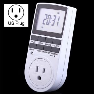 Smart Plug-in Timer Switch with LCD Display & Summer Time Function - 12/24 Hours, US Plug