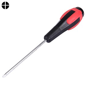 Precision screwdriver with insulated handle for electronics and crafts.