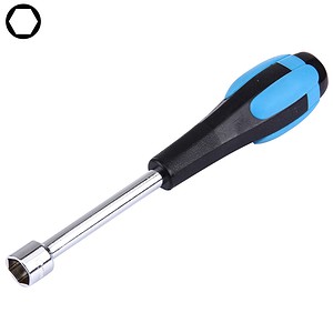 Hex socket wrench screwdriver tool for mechanical repair and assembly. Portable hand tool with ergonomic handle, perfect for automotive, bicycle, and household maintenance tasks. Compact and durable design.