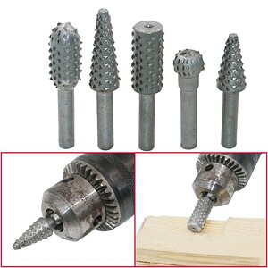 Precision metal grinding burrs for woodworking and metalworking, drill bits, rotary tools for carving, shaping, and smoothing surfaces, durable cutting accessories for power tools, versatile drill accessories for craftsmen and DIYers.
