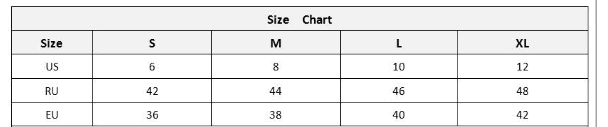 Elegant Royal Blue Sequin Evening Gown for Modest Women, Perfect for Prom Parties 6 Clothing Size Chart Displaying Sizes S, M, L, And Xl With Corresponding Us, Ru, And Eu Measurements.