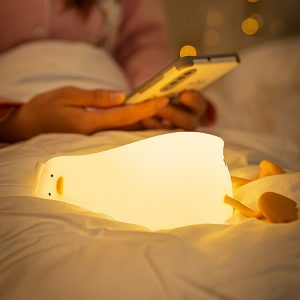 Touch-Controlled Duck Night Light | USB Rechargeable LED Lamp (1W) - Portable
