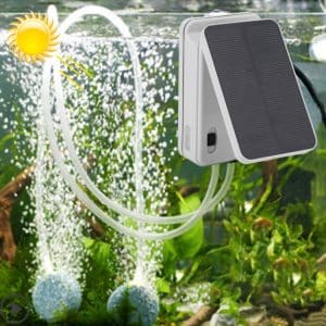 Foldable Solar-Powered Aquarium Oxygenator, US Plug, Air Pump • Efficient