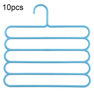 10pcs Multi-function 5-Layer Pants Scarf Hangers - Space-Saving Storage Solution