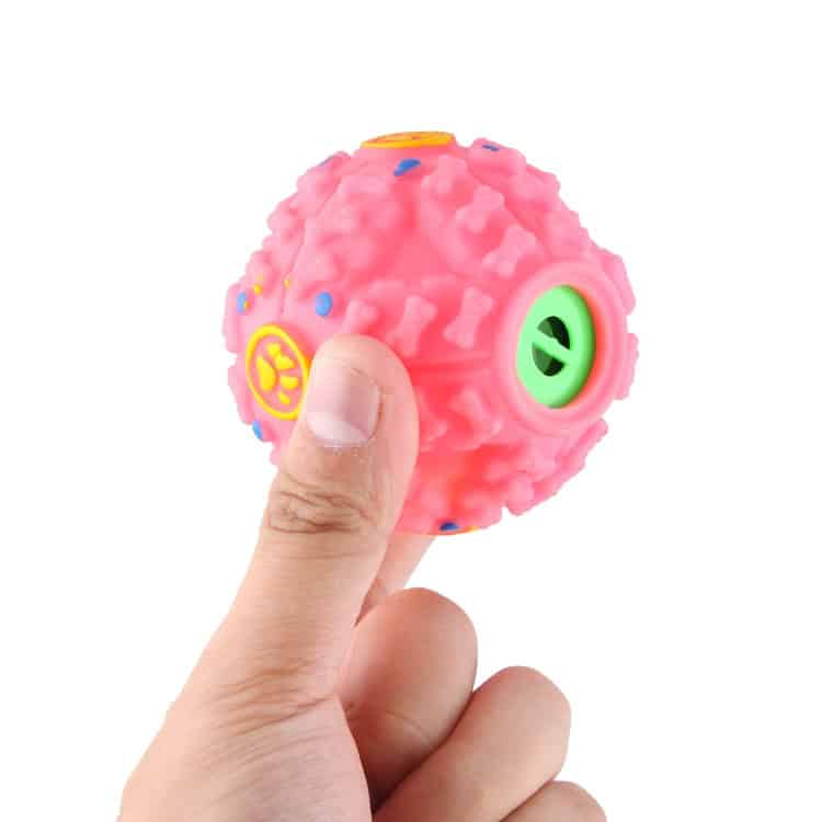 Pet Squeaky Chew Ball Dispenser Toy - Training Aid with Giggle & Quack Sound, Size S 5 Pet Squeaky Chew Ball Dispenser Toy - Training Aid With Giggle &Amp; Quack Sound, Size S - Image 5