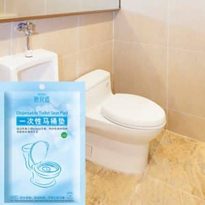 10 Pcs Travel Disposable Toilet Seat Cover Mat - Waterproof & Antibacterial