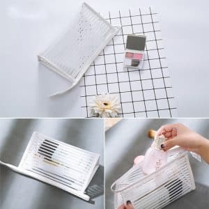 Stripe Style Travel Cosmetic Organizer Bag - Portable & Random Color - 23x14x9cm