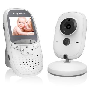 Baby monitor with camera and screen for baby surveillance, wireless video baby monitor system, child security camera, infant monitoring device, remote video baby monitor for parents.