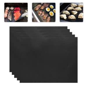 5-Piece 0.2mm Thick Non-Stick BBQ Grill Mats, 40*33CM - Ultimate BBQ Companion