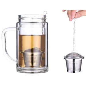 Large Stainless Steel Locking Mesh Tea Infuser Ball - 8 x 8cm Filter