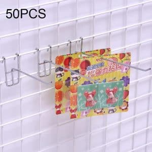 10pcs 3.5mm Iron Grid Shelf Hooks, 20cm Length, Supermarket Quality