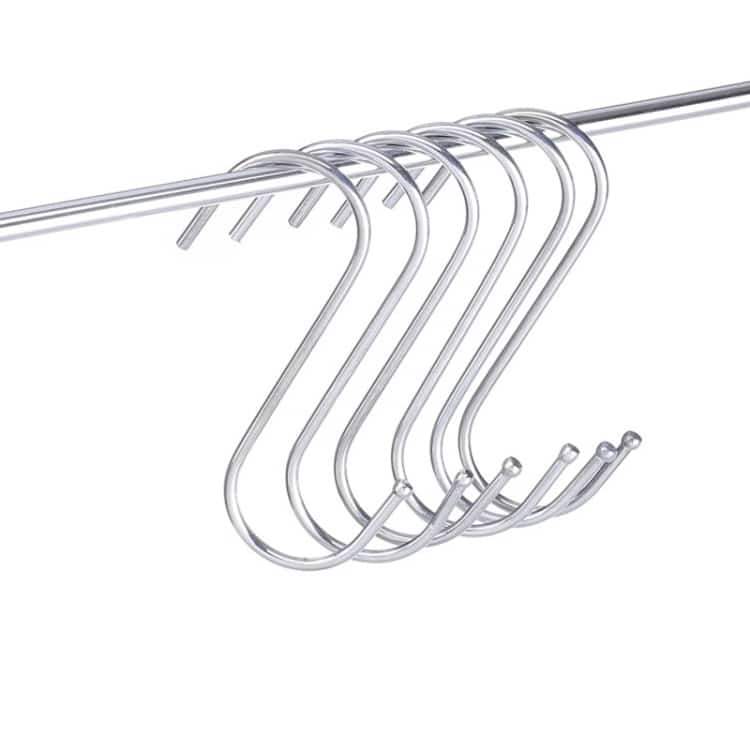 10pcs 3mm S-shaped Stainless Steel Metal Hooks, 7cm Length, Multi-functional 2 10Pcs 3Mm S-Shaped Stainless Steel Metal Hooks, 7Cm Length, Multi-Functional - Image 2