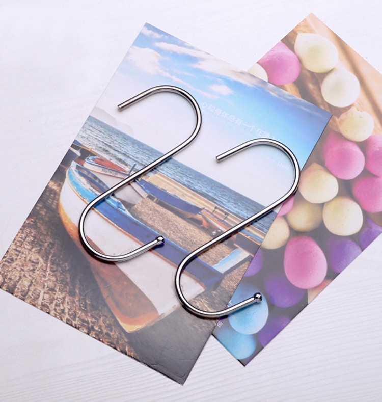 10pcs 3mm S-shaped Stainless Steel Metal Hooks, 7cm Length, Multi-functional 5 10Pcs 3Mm S-Shaped Stainless Steel Metal Hooks, 7Cm Length, Multi-Functional - Image 5