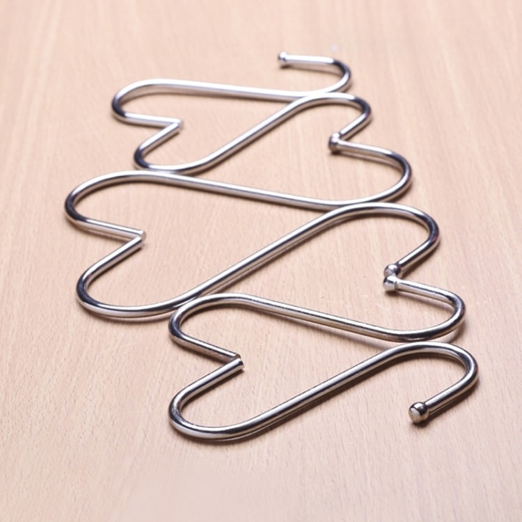 10pcs 3mm S-shaped Stainless Steel Metal Hooks, 7cm Length, Multi-functional 6 10Pcs 3Mm S-Shaped Stainless Steel Metal Hooks, 7Cm Length, Multi-Functional - Image 6