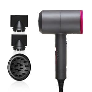 Powerful Anionic Cold Hot Air Hair Dryer - Fast Drying, Constant Temp, EU Plug