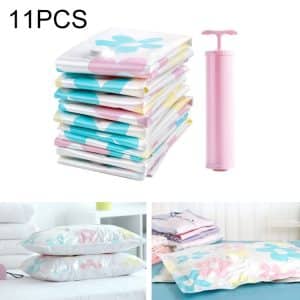 11-Piece Sunflowers Vacuum Storage Bags Set - Space-Saving Solution for Clothes & Quilts