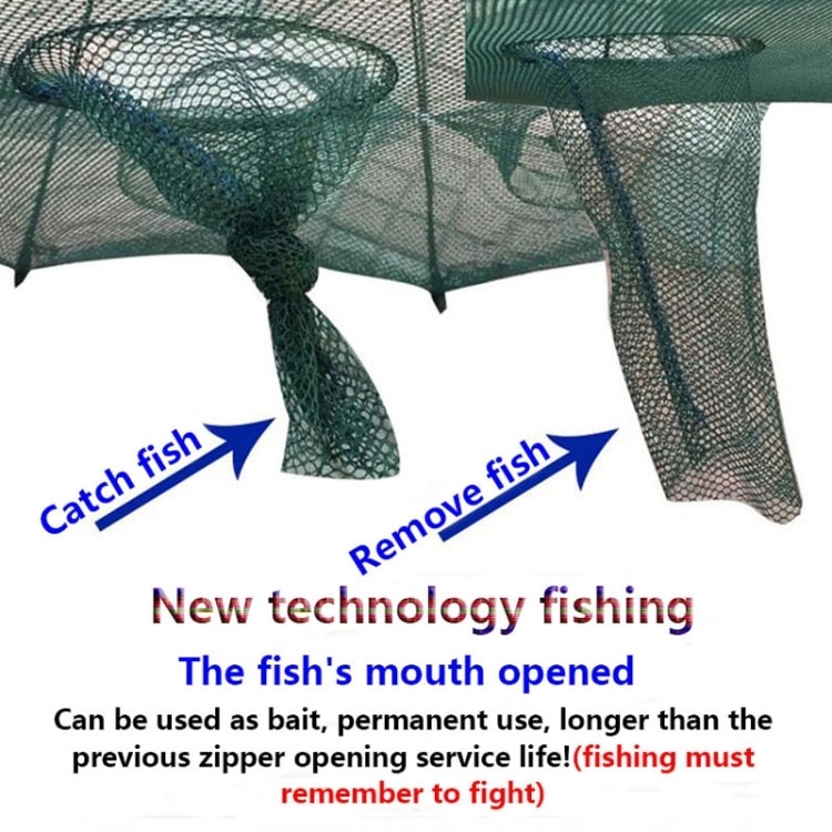 Automatic Foldable Fishing Net for Shrimp Crab Minnow Trap, 4-Hole Nylon Cast Net 3 Automatic Foldable Fishing Net For Shrimp Crab Minnow Trap, 4-Hole Nylon Cast Net - Image 3