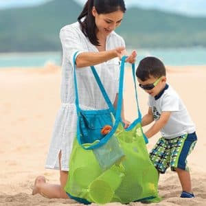 Portable Kids Beach Toy Storage Bag - Quick Handbag Solution, Mesh Design