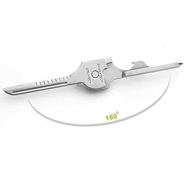 SWISS+TECH 6-in-1 Stainless Steel Outdoor Key Chain Tool - Mini Foldable Key Ring 6 Swiss+Tech 6-In-1 Stainless Steel Outdoor Key Chain Tool - Mini Foldable Key Ring - Image 6