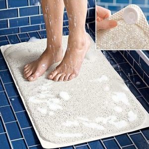 Mildew Resistant Anti-Skid Bathtub Foot Pad - 70cm x 40cm, White