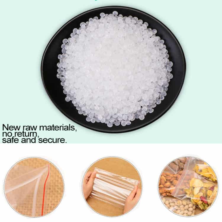 100pcs 12x18cm Custom Print Zip Lock Bags - Clear, Self Seal, Multipurpose Pack 4 White Plastic Pellets For Manufacturing, Safe Raw Materials, No Return Policy, Secure And Reliable Supply - Perfect For Various Industrial Uses.