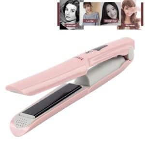 USB Rechargeable Wireless Mini Hair Curler & Straightener - Dual Purpose Clip