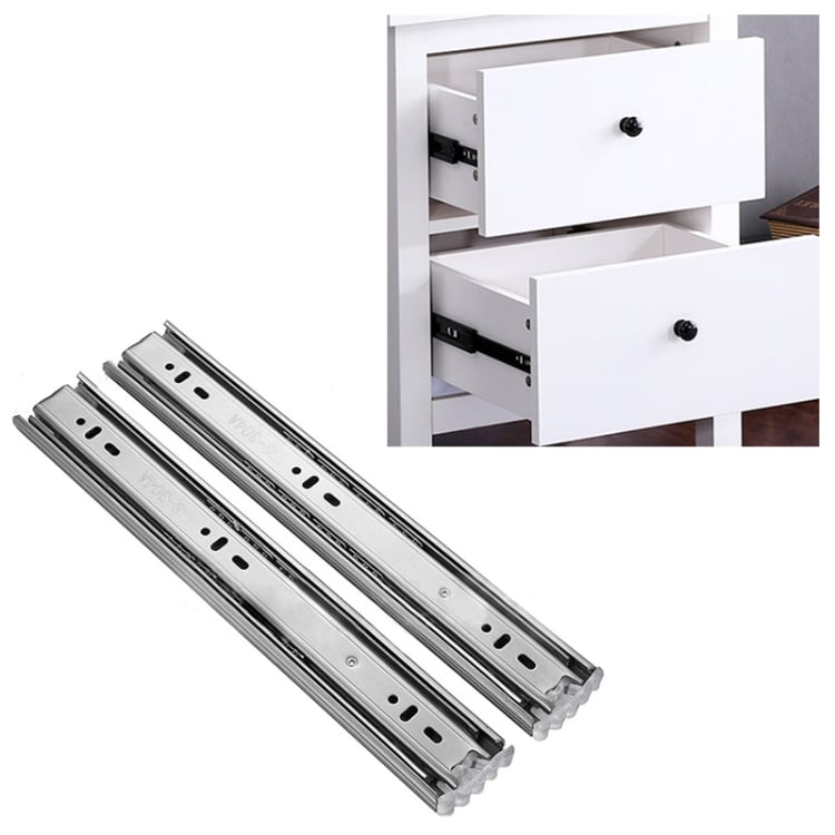16" 3-Section Stainless Steel Drawer Slides, Ball Slide Rail, Length: 40cm 1 16&Quot; 3-Section Stainless Steel Drawer Slides, Ball Slide Rail, Length: 40Cm