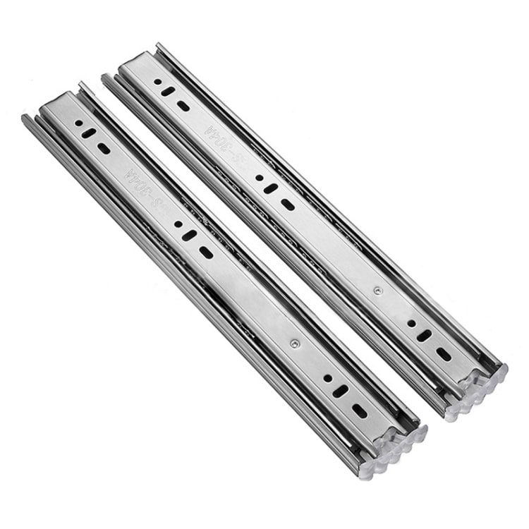 16" 3-Section Stainless Steel Drawer Slides, Ball Slide Rail, Length: 40cm 2 16&Quot; 3-Section Stainless Steel Drawer Slides, Ball Slide Rail, Length: 40Cm - Image 2