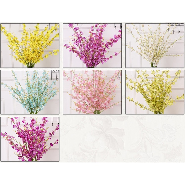 Silk Orchid Wedding Decor Bouquets, DIY Artificial Flowers, Random Color 6 Silk Orchid Wedding Decor Bouquets, Diy Artificial Flowers, Random Color - Image 6