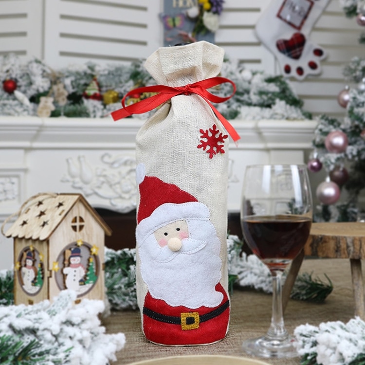 2 PCS Snowman Wine Bottle Bag - Festive Christmas Decoration 6 2 Pcs Snowman Wine Bottle Bag - Festive Christmas Decoration - Image 6