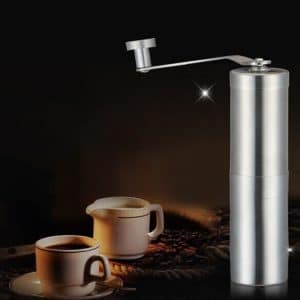 Premium Stainless Steel Hand Crank Coffee Grinder - Portable Conical Burr Mill