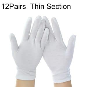 12 Pairs Pure Cotton Work Gloves, Lightweight & Durable - General Public