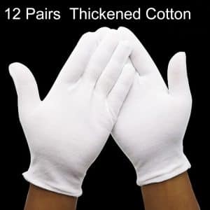 12 Pairs Thickened Pure Cotton Working Gloves - Durable Protection