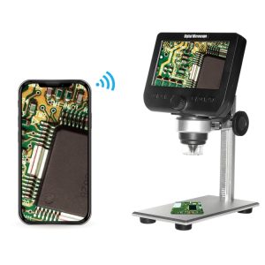 1080P WiFi HD Digital Microscope with 4.3" LCD Screen & Metal Bracket