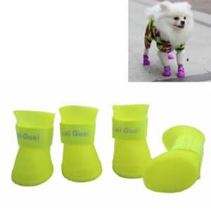 Stylish Waterproof Dog Boots, Candy Color, Size 4.3 x 3.3cm
