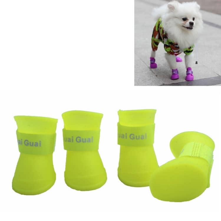 Stylish Waterproof Dog Shoes, Candy Color Rain Boots, Rubber - Size M 1 Stylish Waterproof Dog Shoes, Candy Color Rain Boots, Rubber - Size M