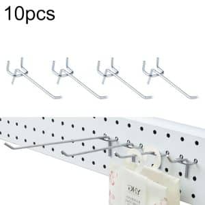 10pcs Slat Wall Hook Shelf Set, 2.5cm Pitch, 10cm Length, 3.3mm Wire Diam.