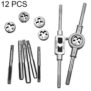 12-Piece Metric Tap and Die Set for Precision Hand Thread Cutting