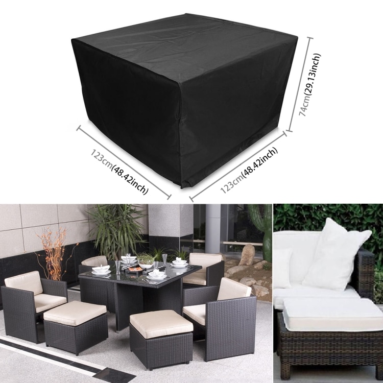 Ultimate Protection Outdoor Furniture Set Cover, Anti-UV Waterproof (Blk) - 123 x 123 x 74cm 6 Ultimate Protection Outdoor Furniture Set Cover, Anti-Uv Waterproof (Blk) - 123 X 123 X 74Cm - Image 6