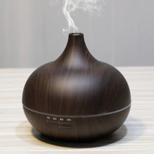 Serenity Wood Grain Aromatherapy Air Purifier & Humidifier | LED Light, 14W 300ML