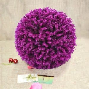Artificial Purple Eucalyptus 13.4" Topiary Plant Ball for Wedding & Home Decor
