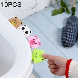 10 PCS Cute Cartoon Toilet Lid Device Set - Portable & Convenient Design