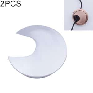 2 PCS Zinc Alloy Round Threading Box Cover, 35mm Hole, Bright Gold