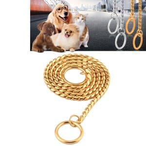 55cm Stylish Metal Dog Chain Collar - Durable for Small-Medium Pets