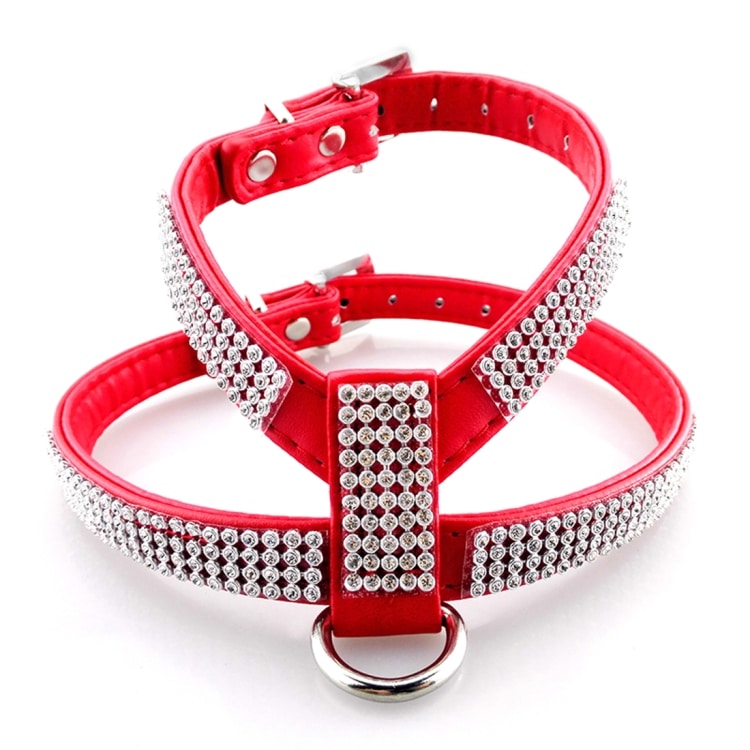 Sparkling Glamour: Medium Luxury Rhinestone Dog Harness & Leash Set 4 Sparkling Glamour: Medium Luxury Rhinestone Dog Harness &Amp; Leash Set - Image 4
