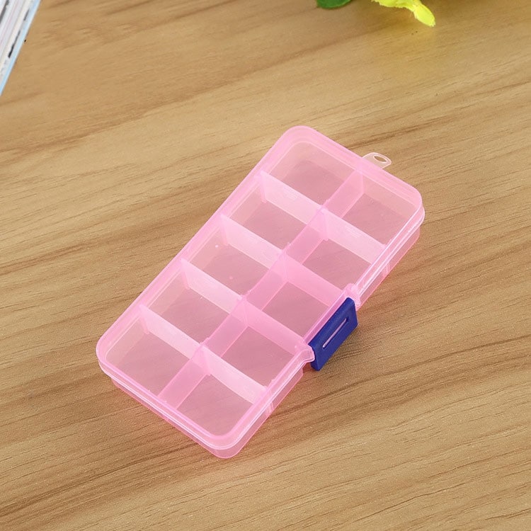 10 PCS Small Grid Plastic Jewelry Organizer Box, 10 Slots - Earrings, Hooks 3 10 Pcs Small Grid Plastic Jewelry Organizer Box, 10 Slots - Earrings, Hooks - Image 3
