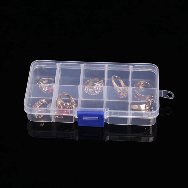 10 PCS Small Grid Plastic Jewelry Organizer Box, 10 Slots - Earrings, Hooks 4 10 Pcs Small Grid Plastic Jewelry Organizer Box, 10 Slots - Earrings, Hooks - Image 4