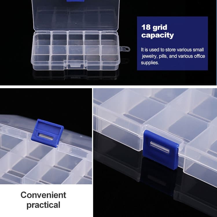 10 PCS Small Grid Plastic Jewelry Organizer Box, 10 Slots - Earrings, Hooks 6 10 Pcs Small Grid Plastic Jewelry Organizer Box, 10 Slots - Earrings, Hooks - Image 6
